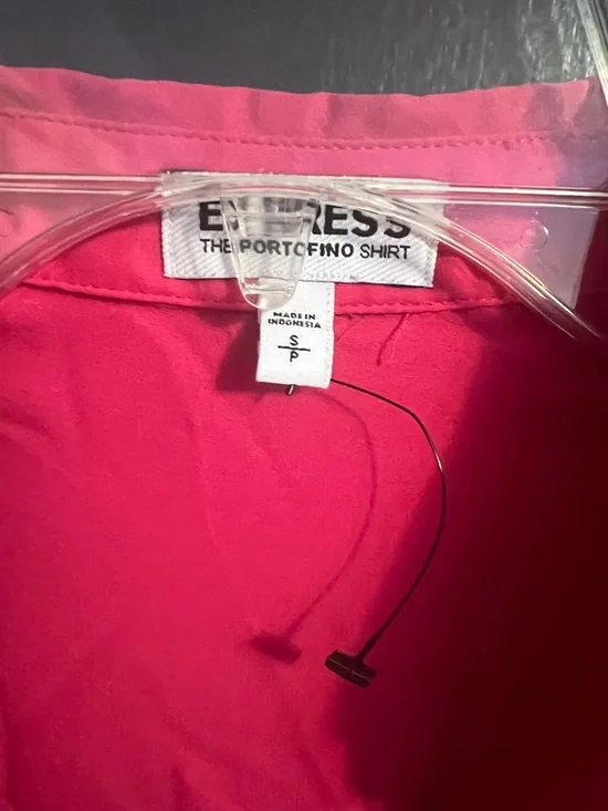 EXPRESS Berry Pink Portofino Button-Down Shirt - Picture 2 of 3